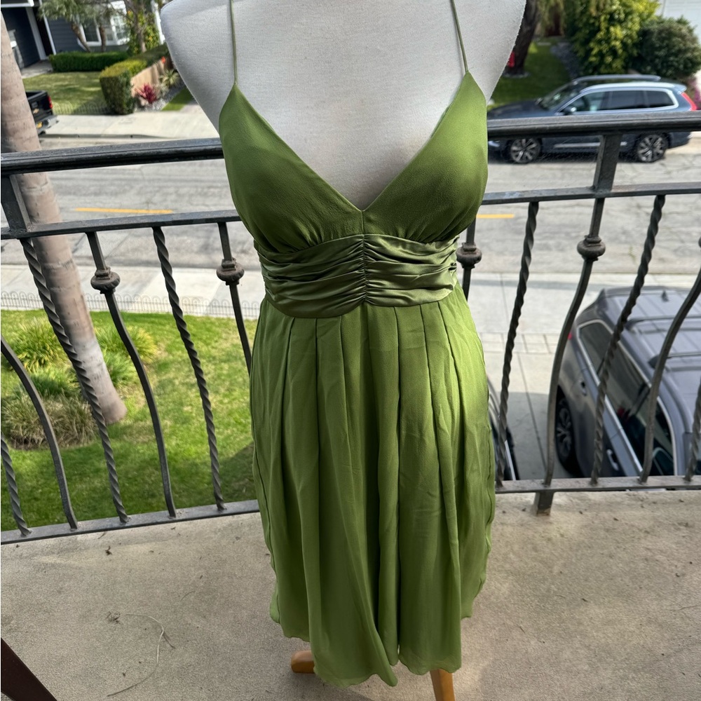 EUC 100% silk pleated Nicole Miller dress